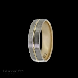 Two Tone Mens Wedding Ring