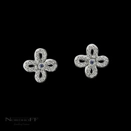 Argyle Blue and White Diamond Stud Earrings