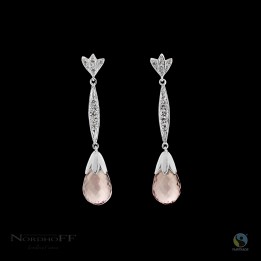 Rose Quartz Bridal Earrings
