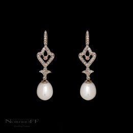Argyle Pink Diamond and South Sea Pearl Earrings