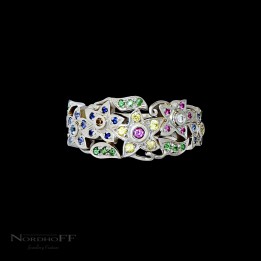 Gemstone Garden Flower Dress RIng