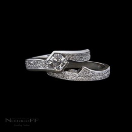 Fitted Pave Diamond Wedding Ring