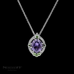 Amethyst and Tsavorite Pendant