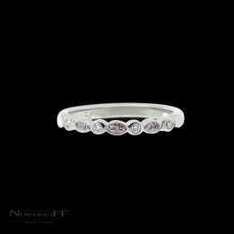 White and Pink Diamond Stack Ring