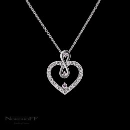 Argyle Pink Diamond Infinity Heart Pendant
