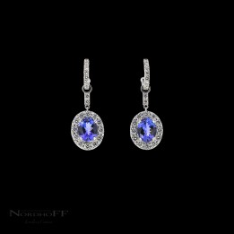 Tanzanite Diamond Drop Earrings