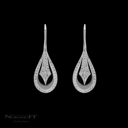 Drop Earrings With Tapered Diamond Centre