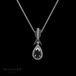 Black and White Diamond Statement Pendant