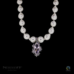 Fairtrade Amethyst and Sapphire Enhancer Pendant