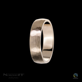 Fairtrade Hammered Rose Gold Wedding Ring