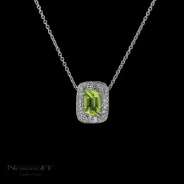 Peridot and Diamond Pendant