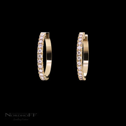 Medium Diamond Huggie Earrings