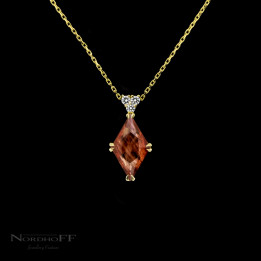 Lozenge Cut Sunstone Pendant