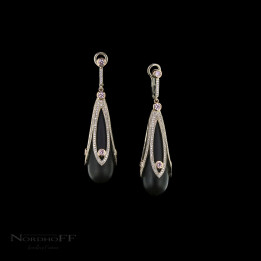 Black Onyx drops with Argyle Pink Diamonds